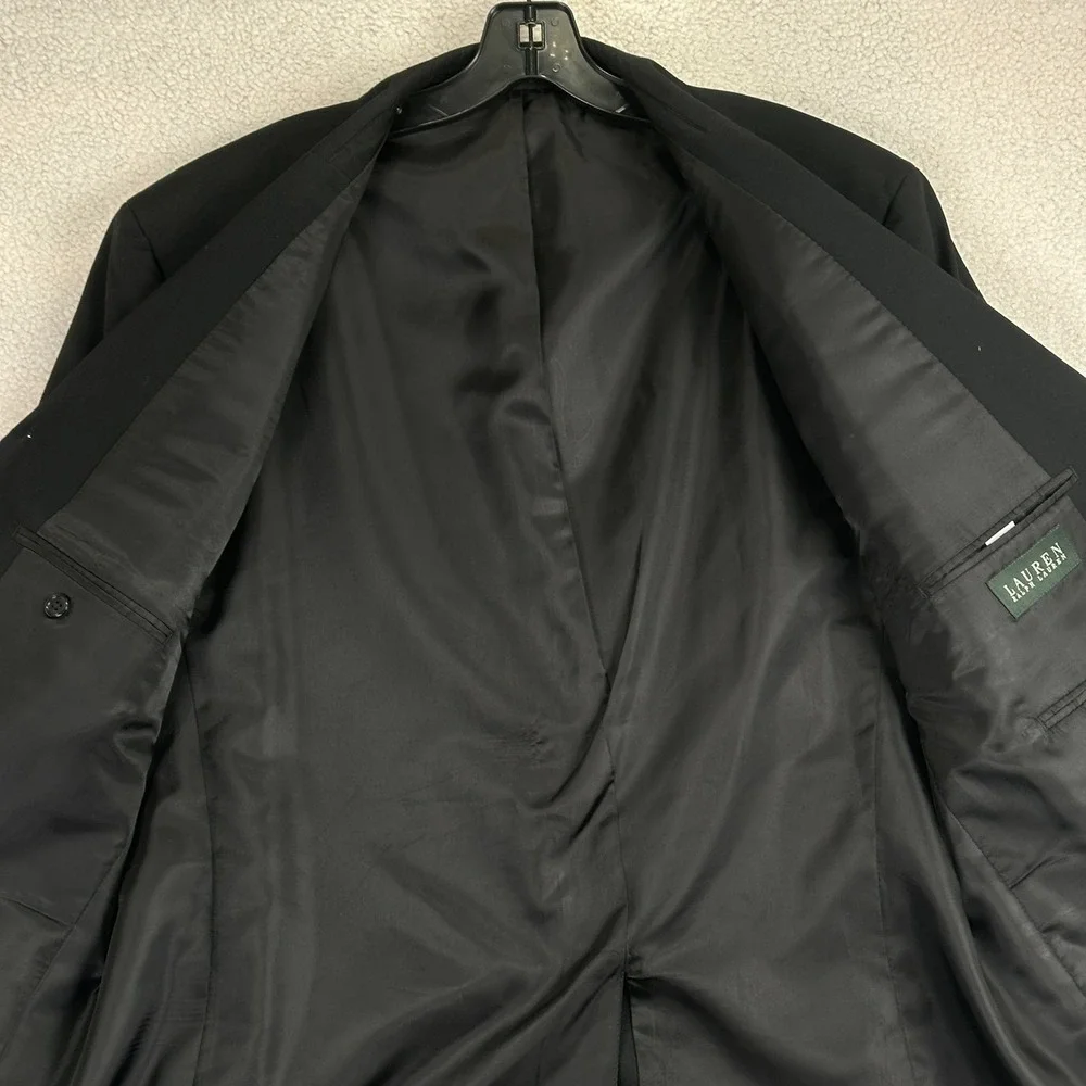 Lauren Ralph Lauren 2-Button Blazer Mens 44R Black Classic Professional